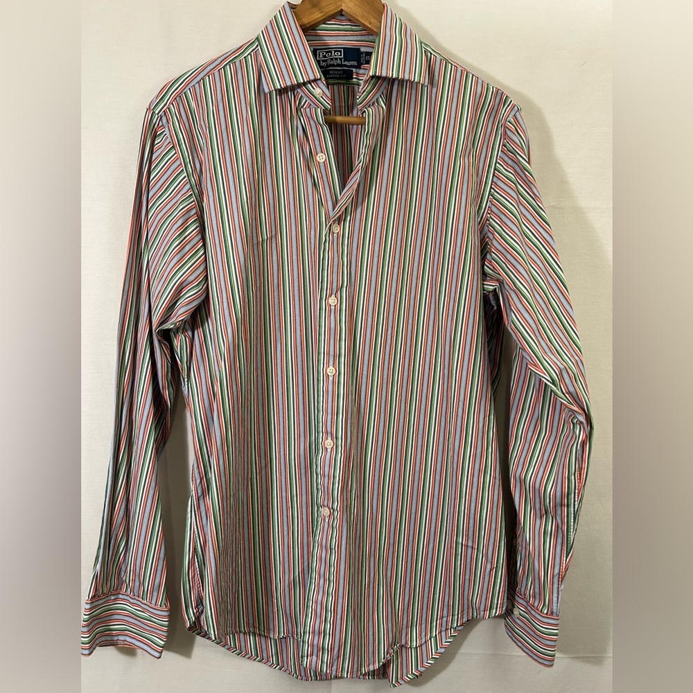 Polo Ralph Lauren Regent Classic Fit Multicolor Striped Men's Shirt Size 15 1/2